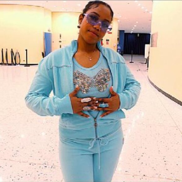 TWISTED HEART AMERICA 3 PIECE SWAVORSKI SWEAT SUIT Y2K RARE - Picture 8 of 8